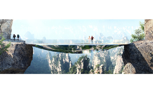 גשר מראה בסין (1) (צילום: martin duplantier architectes)