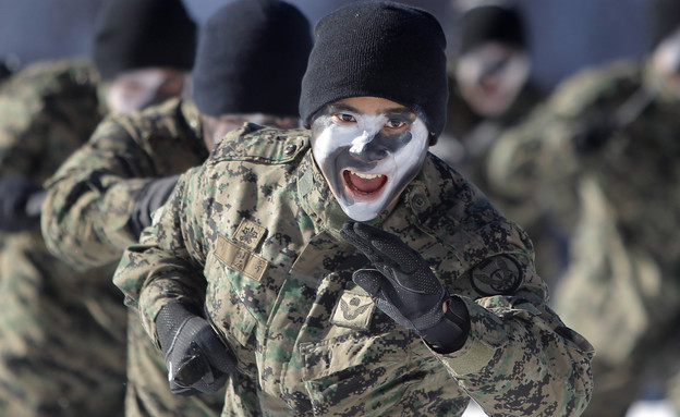 אימון חורף של קוריאה הדרומית (צילום: Gettyimages IL)