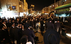 המחאה נגד הגיוס: שבוע של מחאות ליליות בירושלים (צילום: הלל מאיר/TPS)