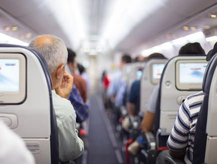 נוסעים במטוס (צילום: Matej Kastelic, Shutterstock)