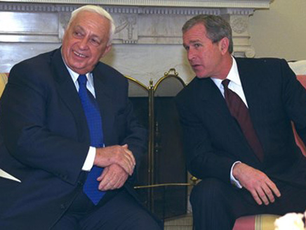 אריאל שרון עם נשיא ארה