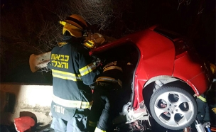 תאונת דרכים באזור עפולה (צילום: חדשות 2)