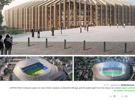 הדמיית האצטדיון החדש (טוויטר) (צילום: ספורט 5)