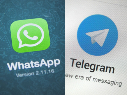 טלגרם וואטסאפ Telegram Whatsapp (צילום: yupiramos, 123RF)