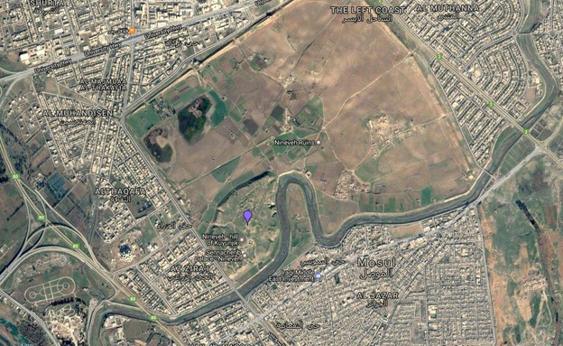 הגנים התלויים (צילום: Google Earth)