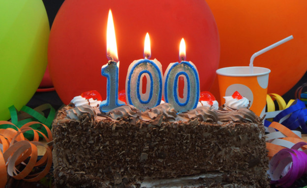 נרות יום הולדת 100 (צילום: Shutterstock)