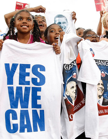 תומכות של ברק אובמה בעצרת ב-2008 (צילום: Ethan Miller, GettyImages IL)