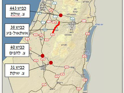 מפת העומסים הצפויה לאזור הדרום (צילום: משטרת ישראל)