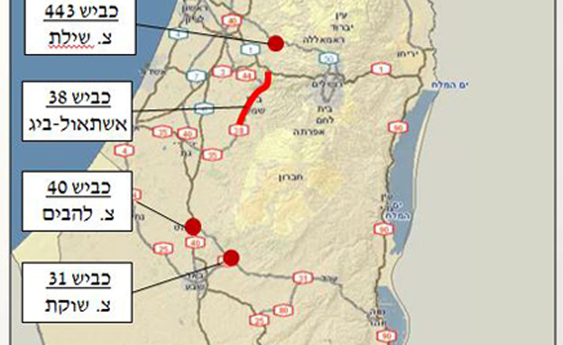 מפת העומסים הצפויה לאזור הדרום (צילום: משטרת ישראל)