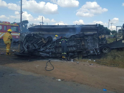 זירת התאונה בדרום אפריקה (צילום: מתוך טוויטר)
