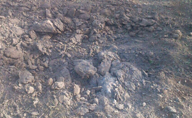 נפילת הפצמ"ר בגולן (צילום: השואגים לימין)