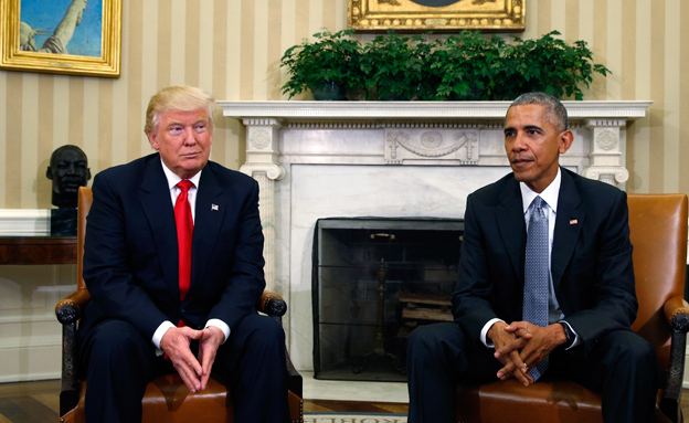 הזהיר. הנשיא אובמה וטראמפ בנובמבר (צילום: רויטרס)