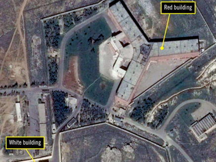 מתקן העינויים הסודי של אסד, סוריה, שריפה (צילום: amnesty.org)
