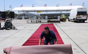 היערכות לקראת הגעתו של נשיא ארה"ב טראמפ לישראל (צילום: חדשות 2)
