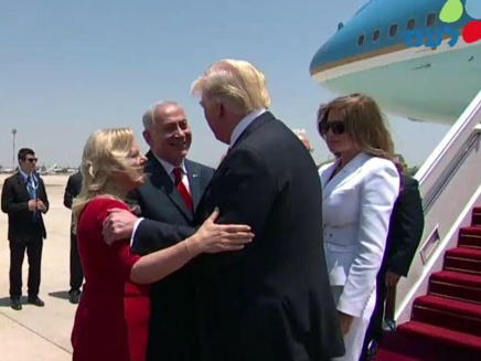 הנשיא טראמפ נחת בישראל (צילום: חדשות 2)