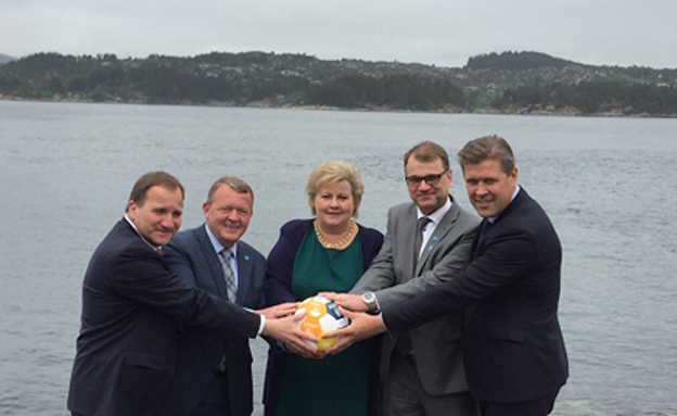 ראשי המדינות הסקנדינביות לועגים לטראמפ (צילום: טוויטר)