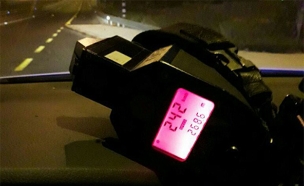חרג ב-152 קמ"ש מהמהירות המותרת (צילום: דוברות המשטרה)