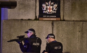 זירת הפיגוע בגשר לונדון (צילום: CNN)