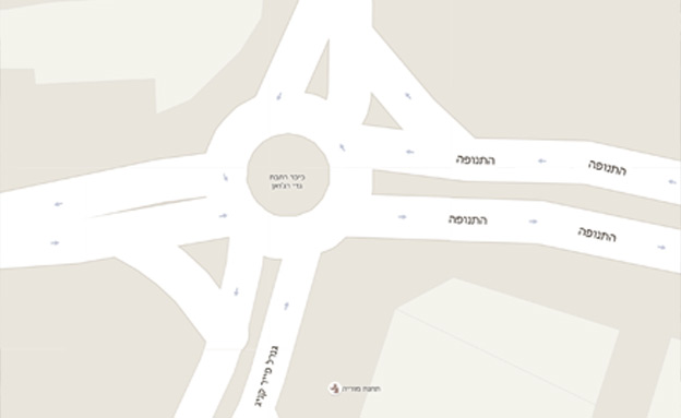 מעגל תנועה מורכב. ירושלים (צילום: גוגל מפות)