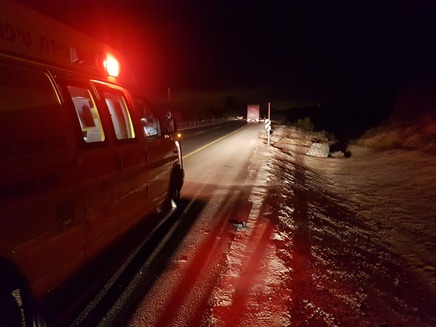 זירת התאונה הקטלנית בכביש 34 (צילום: תיעוד מבצעי מד