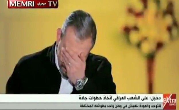 הכתב המצרי פרץ בבכי (צילום: יחסי ציבור)