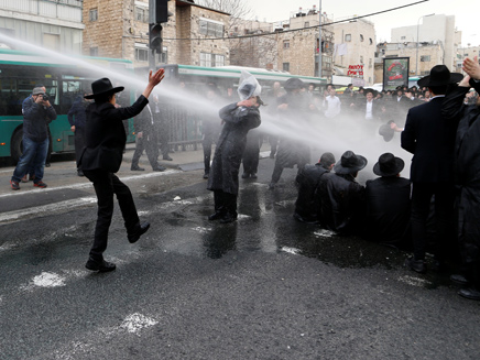 הפגנות חרדים בירושלים (ארכיון) (צילום: רויטרס)