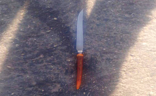 הסכין שנתפסה (צילום: דוברות המשטרה)