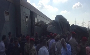 תאונת רכבות קטלנית במצרים, היום (צילום: רויטרס)