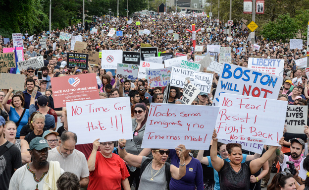 ההפגנות בארה"ב (צילום: רויטרס)