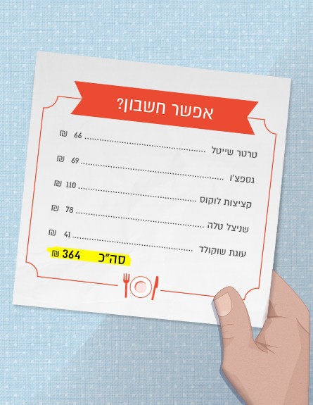 אפשר חשבון - קליפסו 2 (עיצוב: יחסי ציבור, mako אוכל)