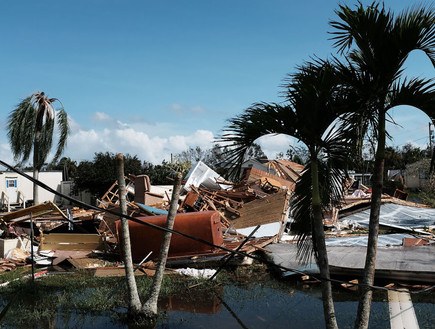 בית מוצף בעיר נאפולי בפלורידה בעקבות הוריקן אירמה (צילום: Spencer Platt, getty images)