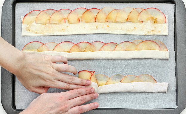 שבלולי בצק עלים ותפוחים - שלב ההכנה