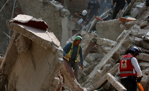 רעידת האדמה במקסיקו, היום (צילום: רויטרס)