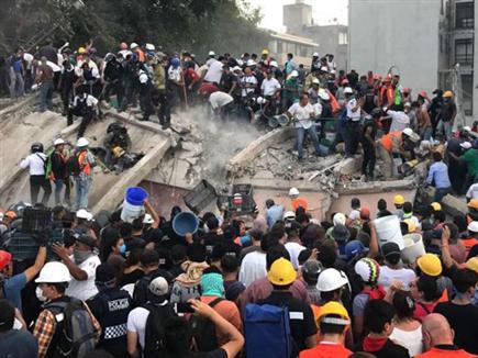 גם ישראל נחלצה לסייע למכסיקו בעקבות רעידת האדמה (צילום: ספורט 5)