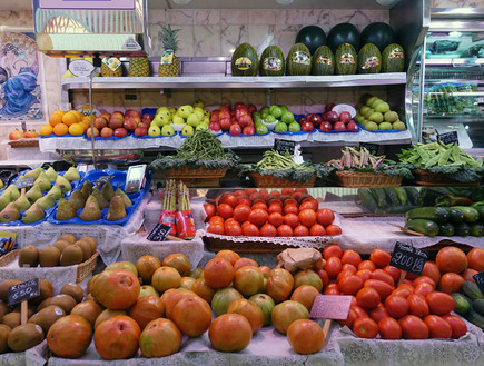 שוק ולנסיה עגבניות (צילום: ג'רמי יפה, mako אוכל)