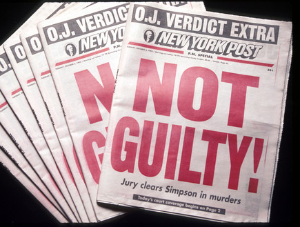  אוקטובר 1995, או ג'יי סימפסון משפט הרצח, ניו יורק (צילום: אבאן אגוסטין, getty images)