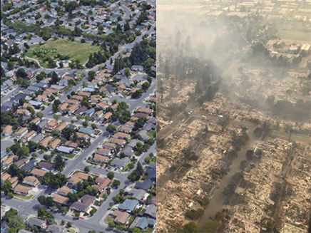 מימדי ההרס, קליפורניה (צילום: CNN)