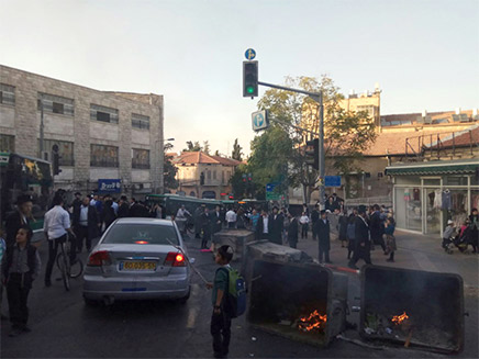 יום הזעם החרדי: עימותים בהפגנות בירושלים (צילום: דוד אלימלך / TPS)