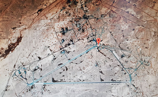 אזור תקיפת סוללת הנ"מ בסוריה (צילום: google earth)