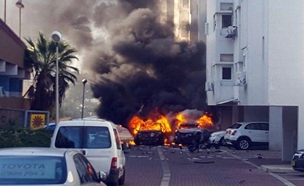 פיצוץ רכב באשדוד (צילום: חדשות 2)