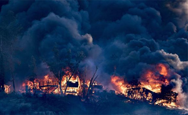 שריפות בקליפורניה (צילום: CNN)