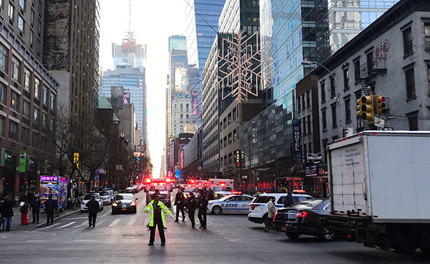 זירת הפיגוע במנהטן, ניו יורק (צילום: רויטרס)