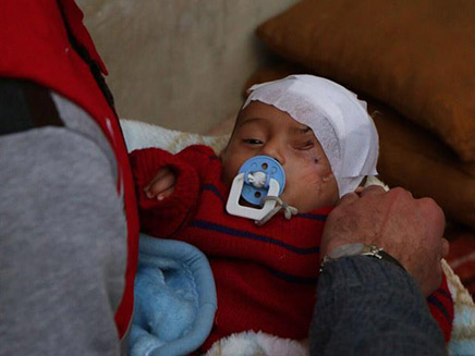 כרים עבד אל רחמן לאחר פציעתו (צילום: מתוך טוויטר של Turkish Red Crescent)