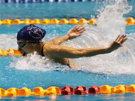שני שיאי ישראל נשברו (איגוד השחייה) (צילום: ספורט 5)