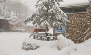 שלג בחרמון, האתר נסגר (צילום: אתר החרמון)
