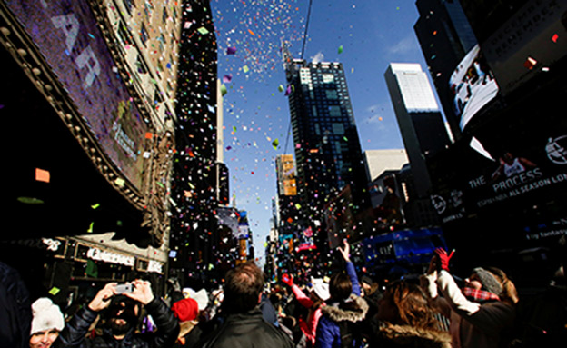 חגיגות השנה החדשה בניו יורק (צילום: רויטרס)