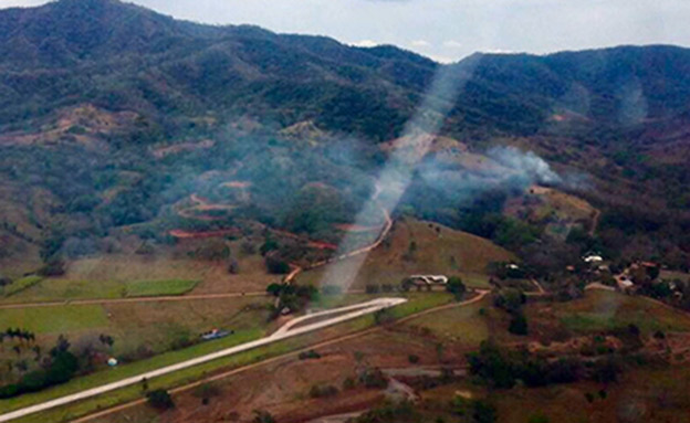 אזור ההתרסקות (צילום: MINISTERIO DE SEGURIDAD PUBLICA DE COSTA RICA)