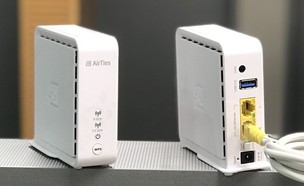 נתבי Mesh של חברת AirTies בשירות סלקום סופר WiFi (צילום: אהוד קינן, NEXTER)