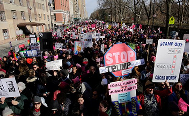צעדת הנשים בניו יורק (צילום: רויטרס)