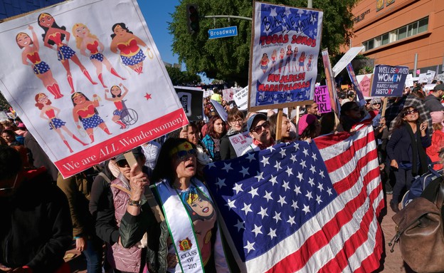 צעדת הנשים 2018 (צילום: AP ASSOCIATED PRESS)
